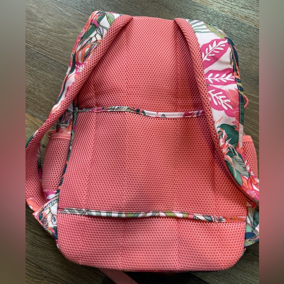 Vera Bradley Tropical Pink and Green Backpack - Picture 3 of 3